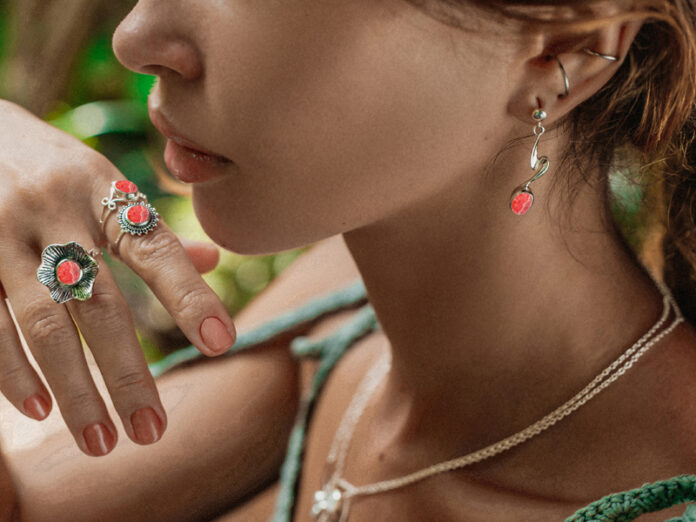 Rhodochrosite earrings