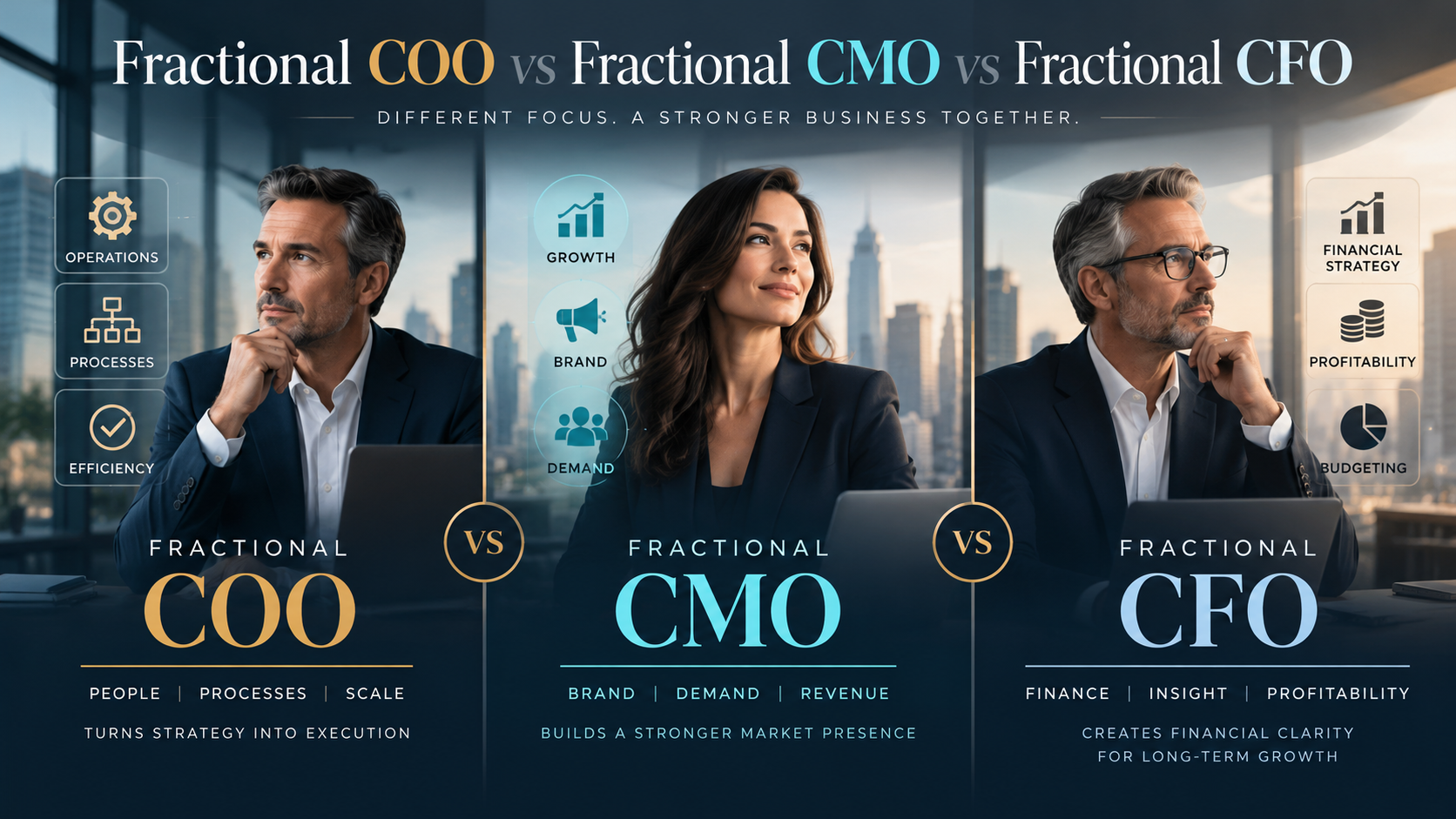 Fractional COO vs Fractional CMO vs Fractional CFO